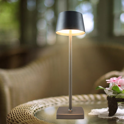 Modern Black gold outdoor led table lamp step-less dimming rechargeable LED desk light Hotel Bedside Bar Table Lamp usb 5200mA