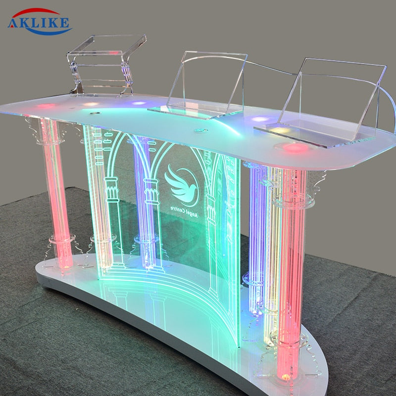 Modern DJ Pro Event Table II Portable AKLIKE DJ Booth Truss Facade+Lights Nightclub, Bar, Home,Party,Outdoor ,Events Usage