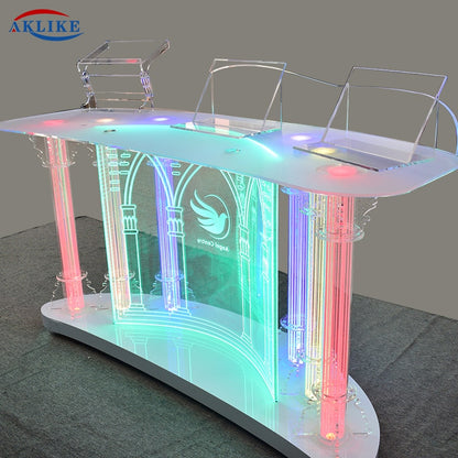 Modern DJ Pro Event Table II Portable AKLIKE DJ Booth Truss Facade+Lights Nightclub, Bar, Home,Party,Outdoor ,Events Usage
