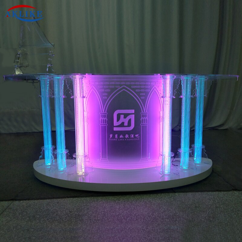 Modern DJ Pro Event Table II Portable AKLIKE DJ Booth Truss Facade+Lights Nightclub, Bar, Home,Party,Outdoor ,Events Usage