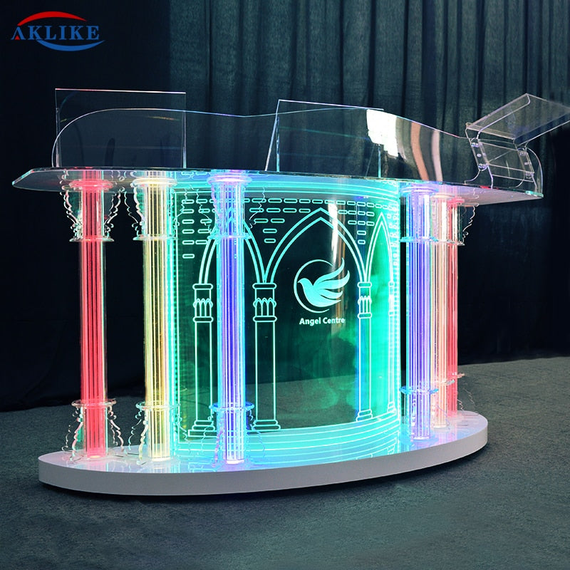 Modern DJ Pro Event Table II Portable AKLIKE DJ Booth Truss Facade+Lights Nightclub, Bar, Home,Party,Outdoor ,Events Usage