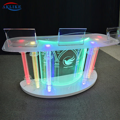 Modern DJ Pro Event Table II Portable AKLIKE DJ Booth Truss Facade+Lights Nightclub, Bar, Home,Party,Outdoor ,Events Usage