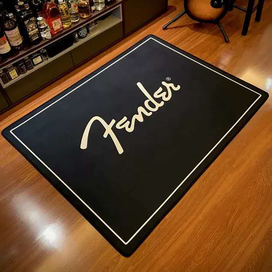 Modern Fender Guitar Printed Flannel Area Rug Printed Room Area Rug Floor Carpet for Living Room Bedroom Home Decorative Rug