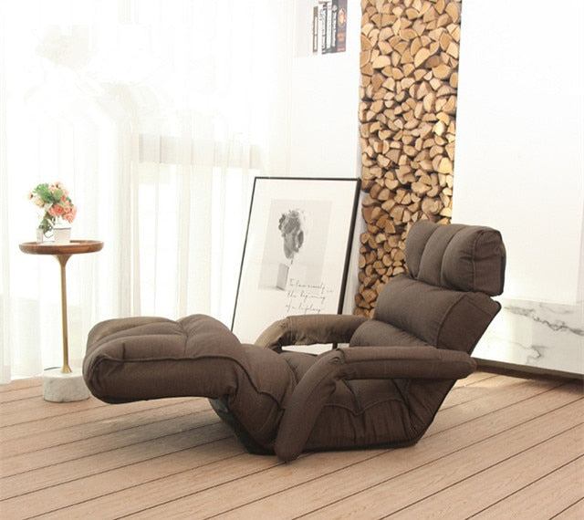 Modern Floor Folding Sofa Chair Adjustable Recliner Living Room Furniture Japanese Style Daybed Sleeper Armchair Chaise Lounge
