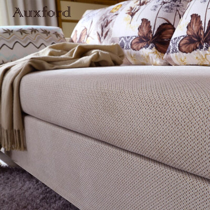 Modern Home Furniture Pull Out Stailess Steel Fabric Sofa Bed for Living Room Hotel Apartement