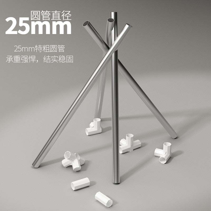 Modern Master Bedroom Wardrobe Steel Pipe Reinforcement Household Closet  Storage Cabinet  Closet Shelf Storage
