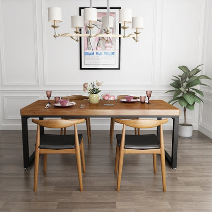 Modern Nordic Style Home six Seater Solid Wood Dining Table Rectangle Desk Dinner Living Room Restaurant Kitchen Furniture