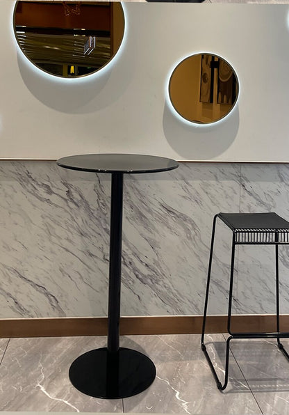 Modern Simple Round Dining Table Bar Table Milk Tea Shop Metal Leisure High Table Bar Coffee Table