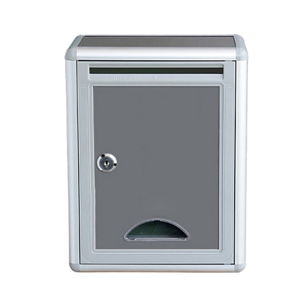 Modern Wall Mounted Lockable Mailbox Outdoor Rainproof Parcel Suggestion Box