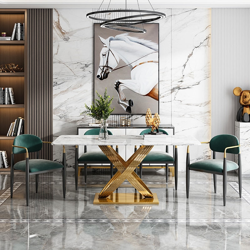 Modern dining table and chair in northern Europe dining table set  dining table set 6 chairs