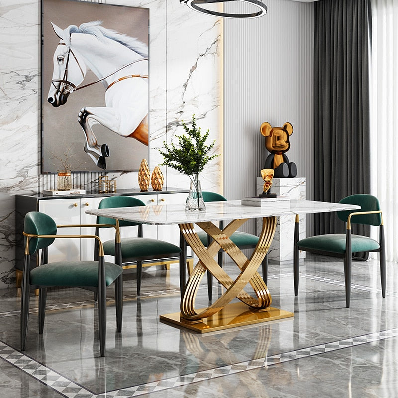 Modern dining table and chair in northern Europe dining table set  dining table set 6 chairs