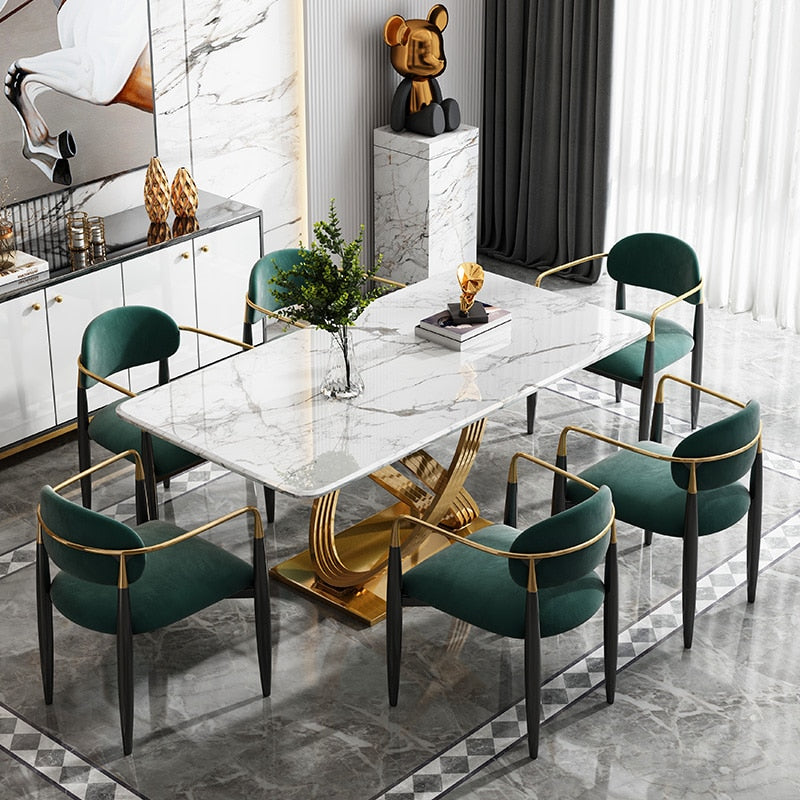 Modern dining table and chair in northern Europe dining table set  dining table set 6 chairs
