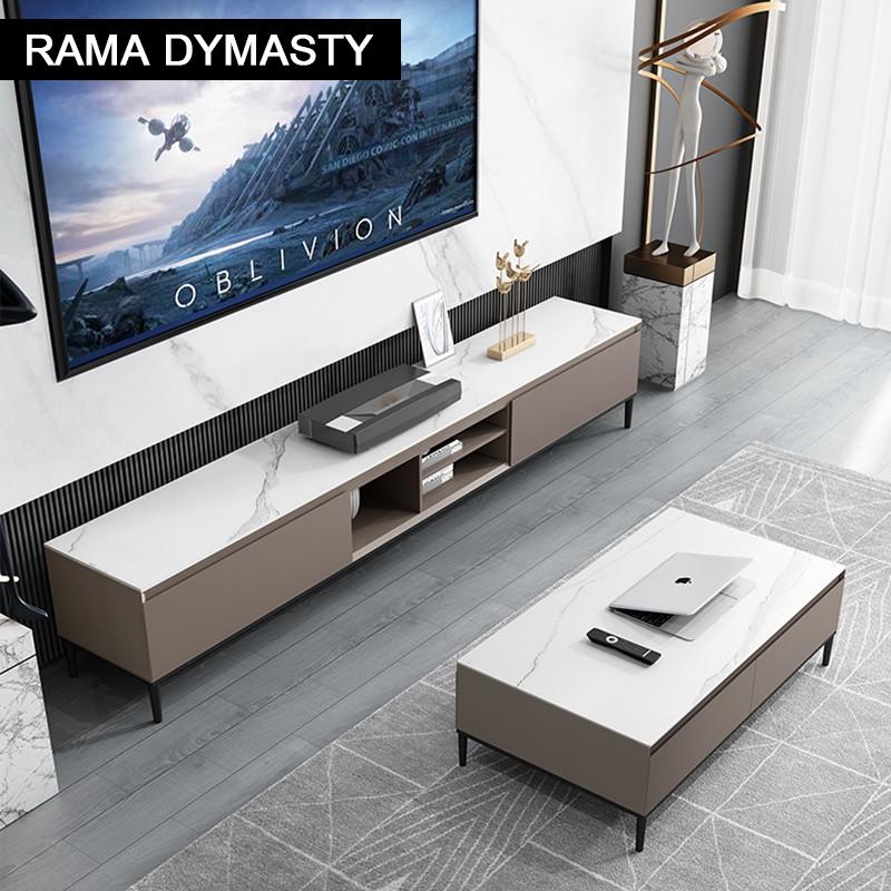 Modern minimalist slate TV cabinet coffee table combination home living room creative multifunctional floor cabinet