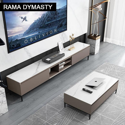 Modern minimalist slate TV cabinet coffee table combination home living room creative multifunctional floor cabinet