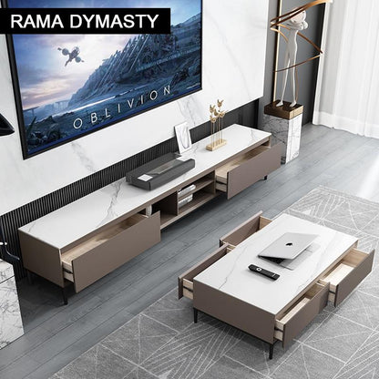 Modern minimalist slate TV cabinet coffee table combination home living room creative multifunctional floor cabinet