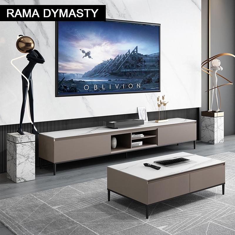 Modern minimalist slate TV cabinet coffee table combination home living room creative multifunctional floor cabinet