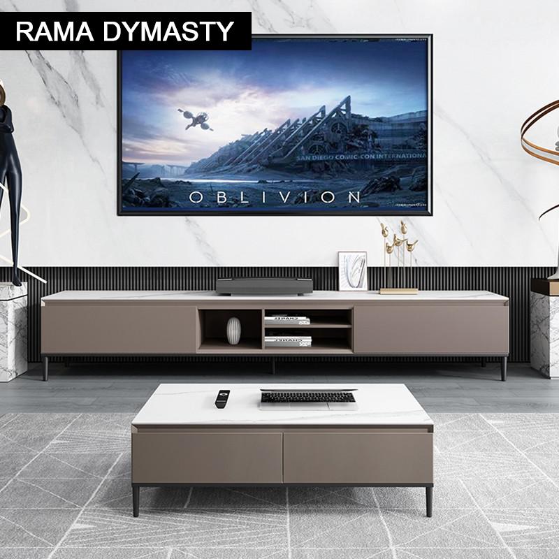 Modern minimalist slate TV cabinet coffee table combination home living room creative multifunctional floor cabinet