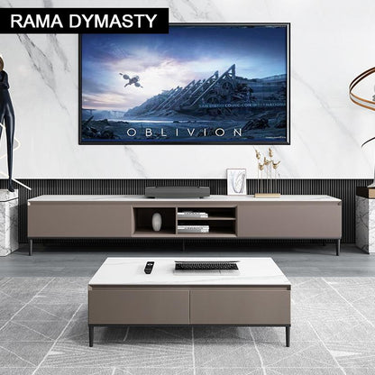 Modern minimalist slate TV cabinet coffee table combination home living room creative multifunctional floor cabinet