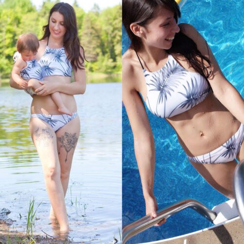 Mother Daughter Family Matching Mother Daughter Women Kids Girl Bikini Bathing Swimsuit Swimwear