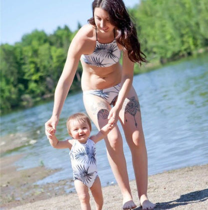 Mother Daughter Family Matching Mother Daughter Women Kids Girl Bikini Bathing Swimsuit Swimwear