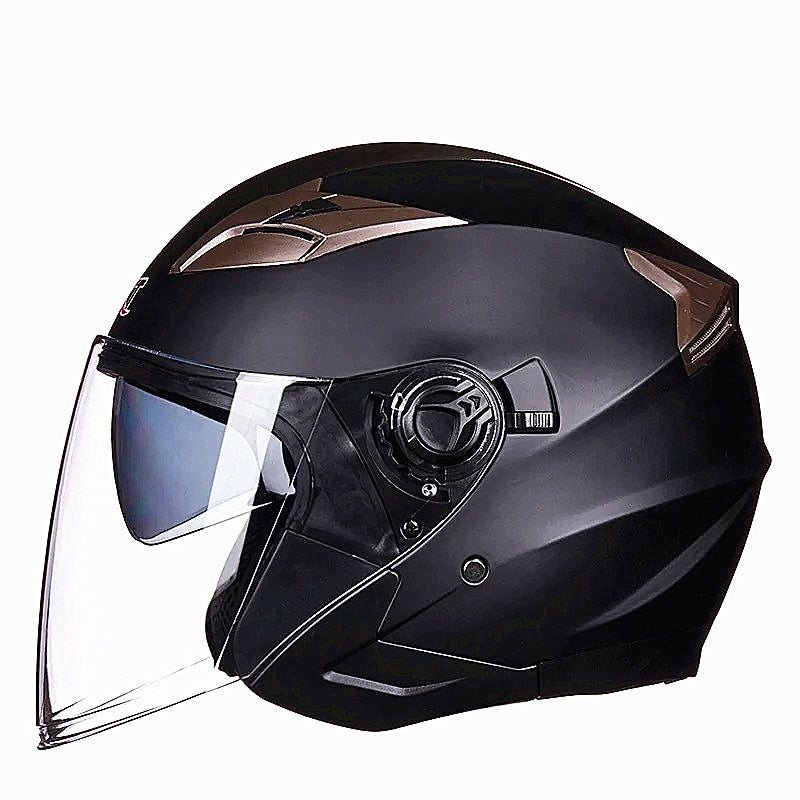 Motorcycle Helmets Electric Bicycle Helmet Open Face Dual Lens Visors Men Women Summer Scooter Motorbike Helmet