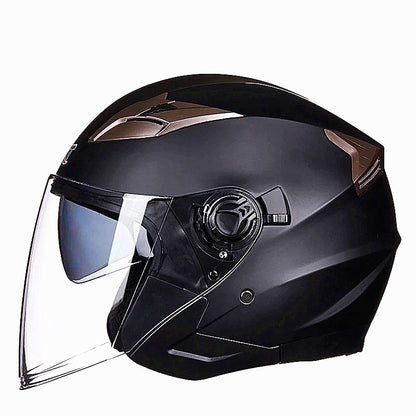 Motorcycle Helmets Electric Bicycle Helmet Open Face Dual Lens Visors Men Women Summer Scooter Motorbike Helmet