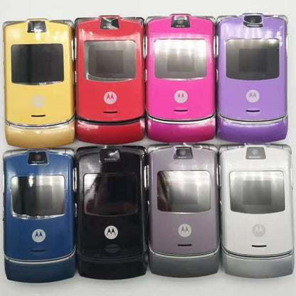 Motorola V3 Refurbished-Original V3 unlocked Flip GSM Quad Band Motorola Razr V3 mobile phone one year warranty Free shipping