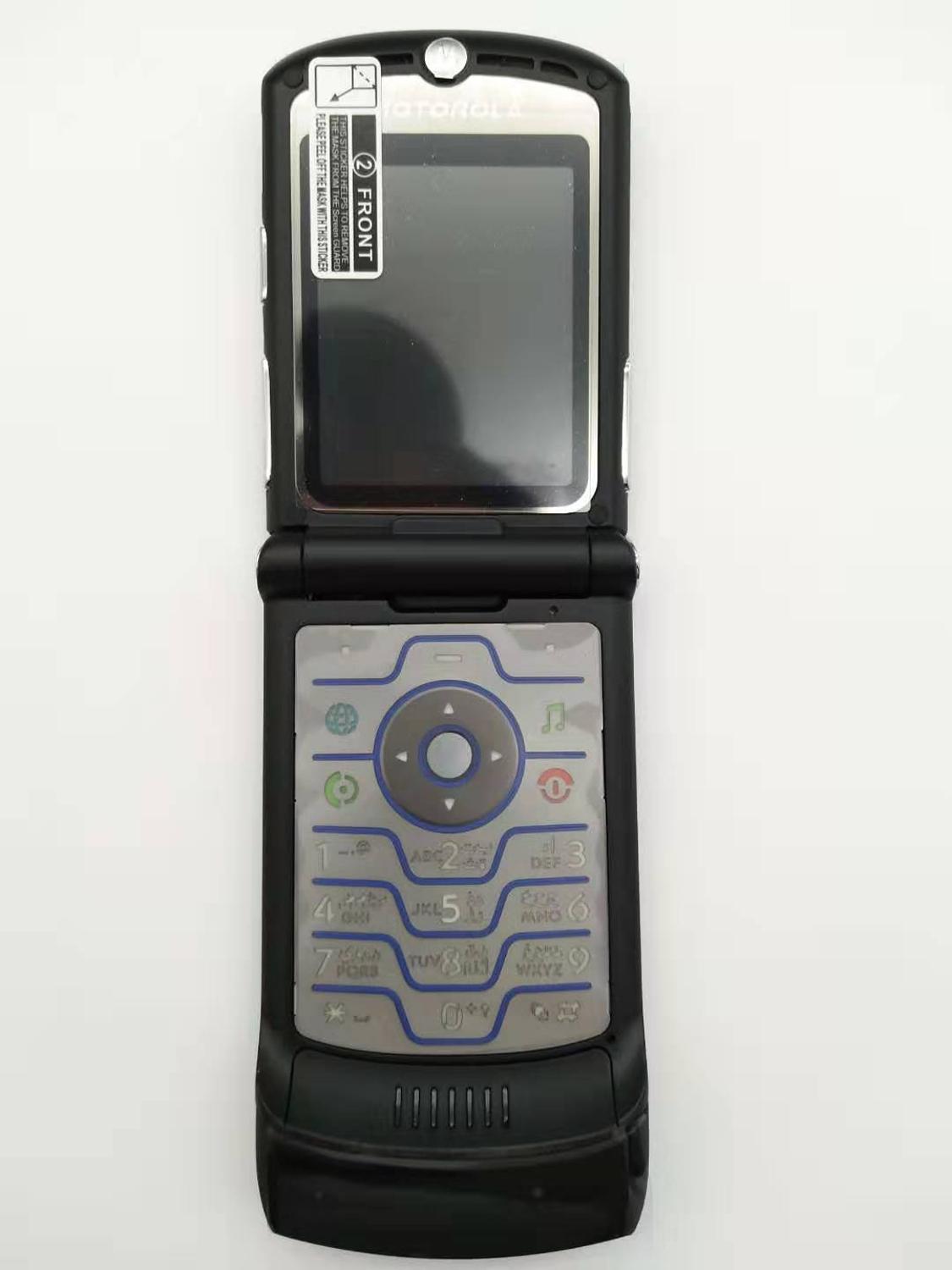 Motorola V3 Refurbished-Original V3 unlocked Flip GSM Quad Band Motorola Razr V3 mobile phone one year warranty Free shipping