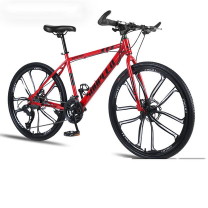 Mountain Bike Bicycle Adult Men and Women Speed Double Disc Brakes Shock Ultra Light Student Off Road Ten Knife Wheel