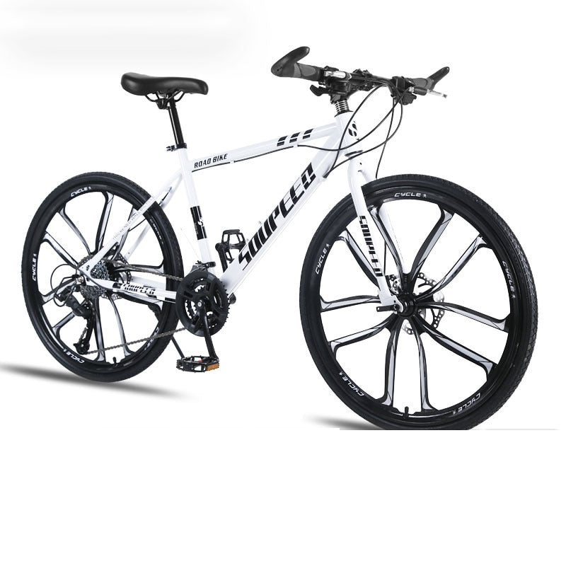 Mountain Bike Bicycle Adult Men and Women Speed Double Disc Brakes Shock Ultra Light Student Off Road Ten Knife Wheel