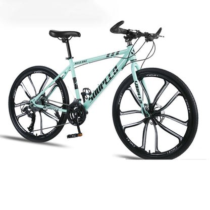 Mountain Bike Bicycle Adult Men and Women Speed Double Disc Brakes Shock Ultra Light Student Off Road Ten Knife Wheel