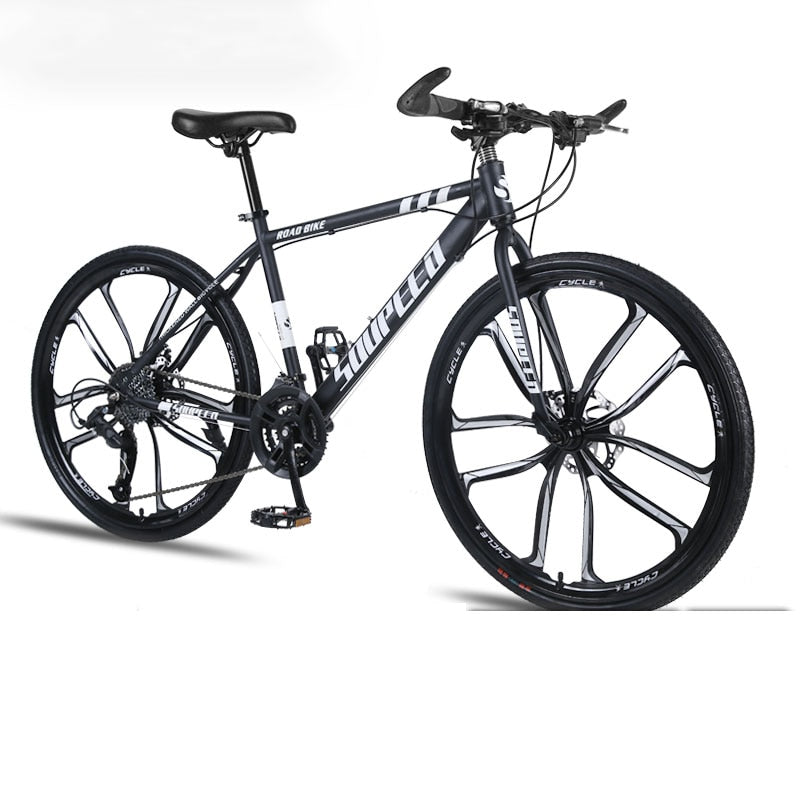 Mountain Bike Bicycle Adult Men and Women Speed Double Disc Brakes Shock Ultra Light Student Off Road Ten Knife Wheel