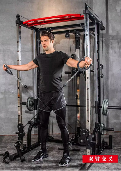 Multi-Functional training rack Home Use Comprehensive Training Fitness Equipment Smith Machine Squat Rack