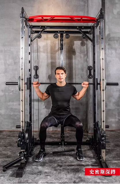 Multi-Functional training rack Home Use Comprehensive Training Fitness Equipment Smith Machine Squat Rack