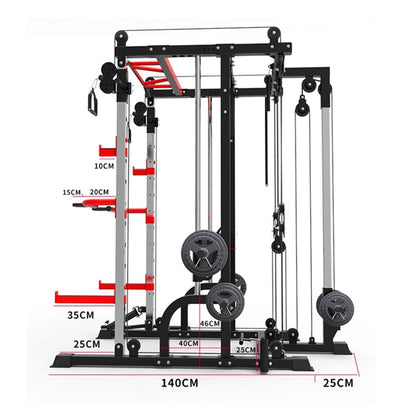 Multi-Functional training rack Home Use Comprehensive Training Fitness Equipment Smith Machine Squat Rack