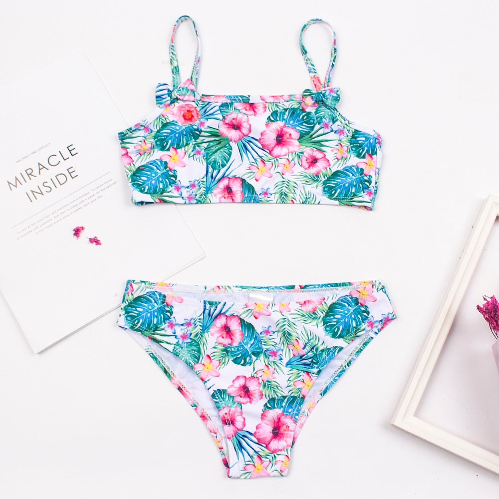 Multi Style Kids Girls Bikini Set 2020 New Print Girls Kids Swimwear Swimsuit Summer Children Biquini Infantil Bathing Suit A369