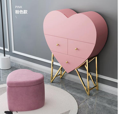 Multi-functional Dressing Table Heart-shaped Lighted Bedroom Wall-mounted Dressing Table Princess online celebrity Dressing Table