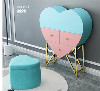 Multi-functional Dressing Table Heart-shaped Lighted Bedroom Wall-mounted Dressing Table Princess online celebrity Dressing Table