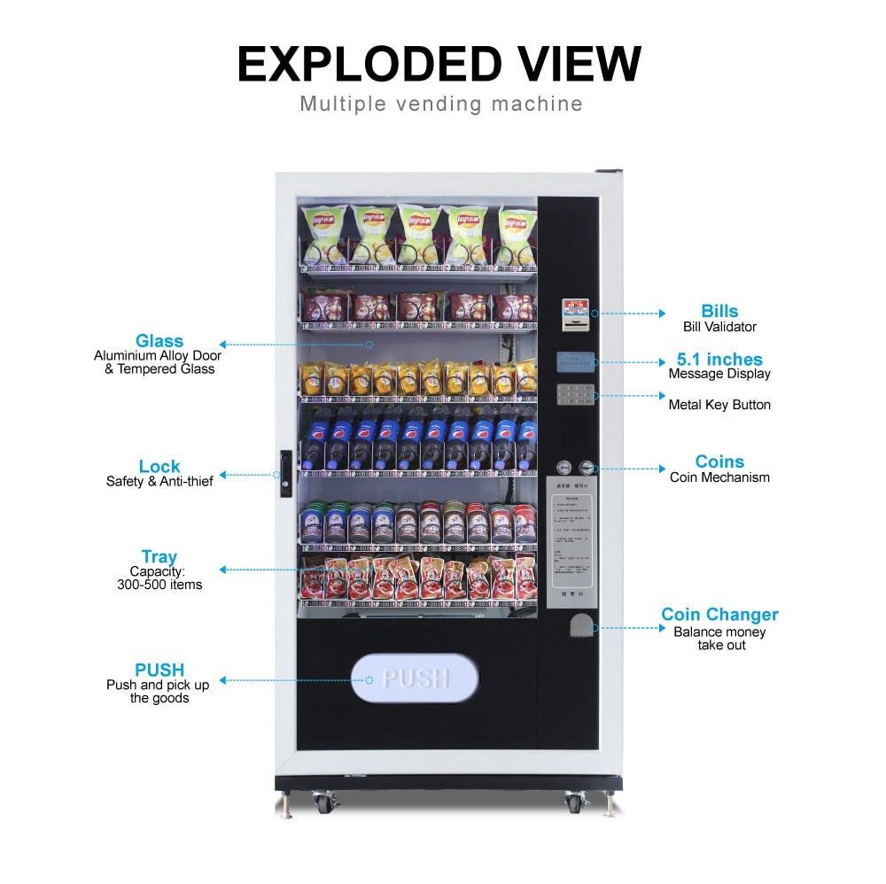 Multifunction Vending Machine Snack Cold Drink Beverages