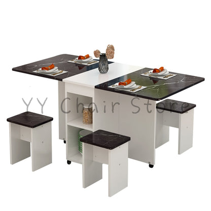 Multifunctional Folding Table Modern Simple Dining Table Chair Set  Household Coffee Tables Living Room Dining Room Furniture