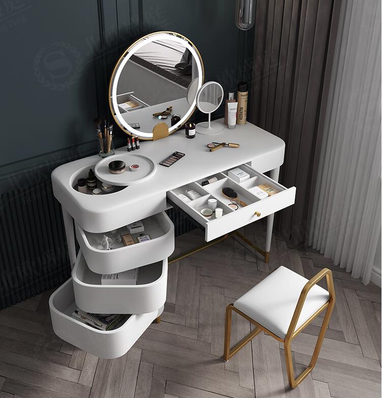 Multifunctional dressing table with lamp bedroom dressing table storage cabinet integrated dressing table