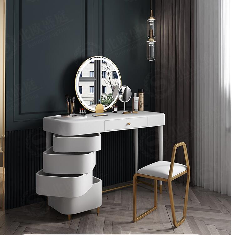 Multifunctional dressing table with lamp bedroom dressing table storage cabinet integrated dressing table