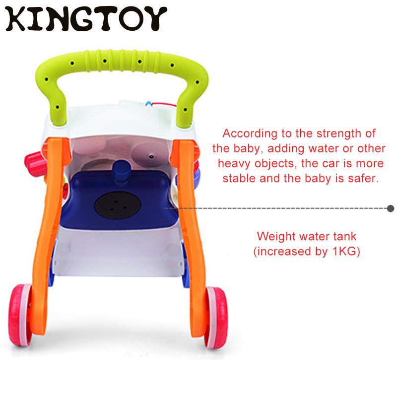 Music Baby Walkers With Wheel Kids Toddler Trolley Sit-to-Stand Walker Early Learning Walker Baby Balance Bike Baby Push Walker