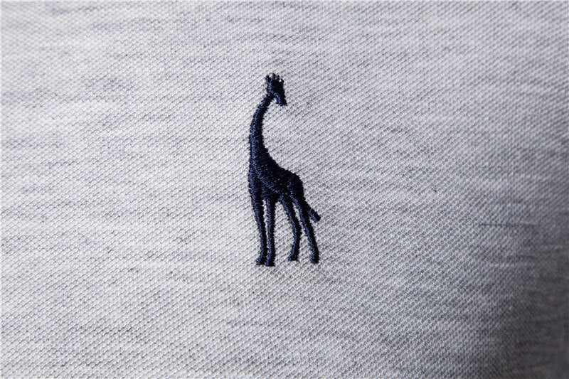 NEGIZBER New Men's Polo T-shirt Mens Casual Deer Embroidery Cotton Polo Shirt Men Short Sleeve High Quantity Polo mlMen