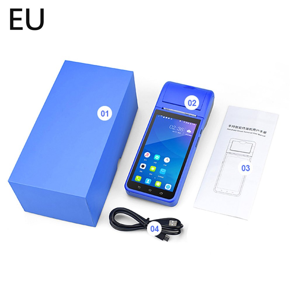 NEW Android 8.1 POS Handheld Portable Smart Mobile 58mm Thermal Printer3G / WIFI Cash Register One Machine Takeaway Printer