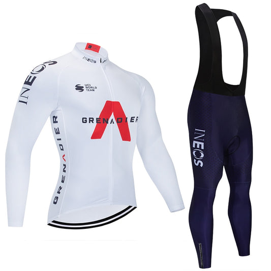 NEW Season White INEOS TEAM CYCLING JERSEY 20D bike pants Ropa Ciclismo MEN Winter thermal fleece BICYCLING jacket Maillot