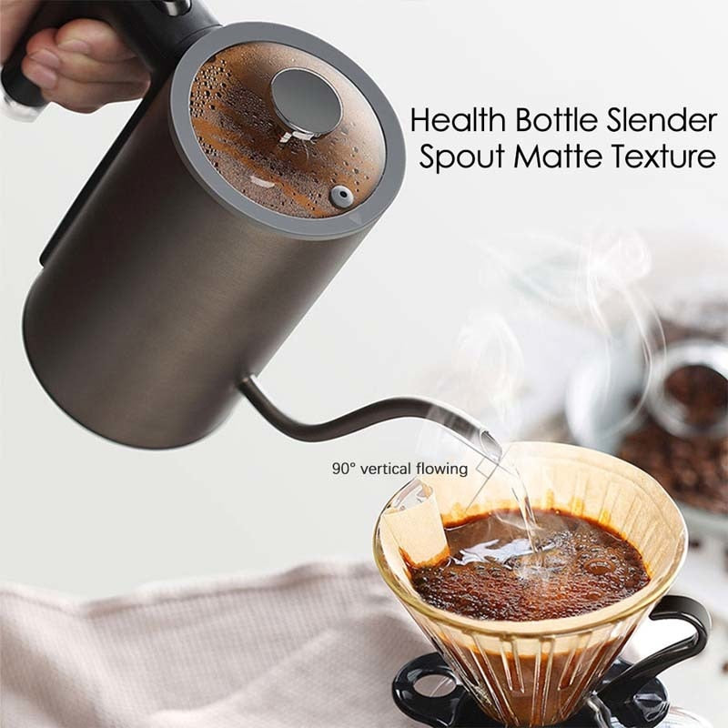 NEW Xiaomi Deerma Electric Kettle Tea Coffee Pot Slender Spout Matte Texture Stainless Steel Kettle LED Heating Lamp 600ml