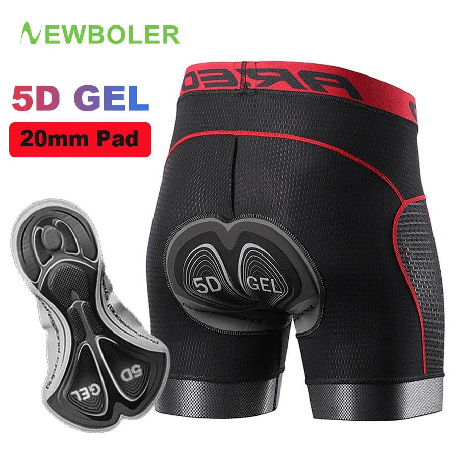 NEWBOLER Men's Cycling Shorts GEL Pad Breathable Mesh Cycling Underwear Shockproof Bicycle Underpant MTB Road Bike Riding Shorts