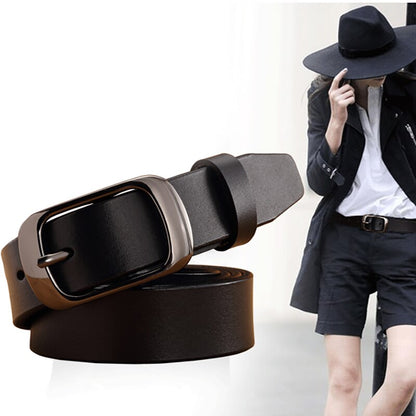 NO.ONEPAUL Fashion Retro women belt Belts for women female Lady  Metal Leather Double Buckle Waist Belt Waistband high quality