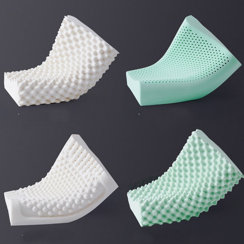 Natural-Latex Pillow Orthopedic Cervical Massage Bed Pillow Release Pressure Sleeping Pillows for Bedroom with Pillowcase